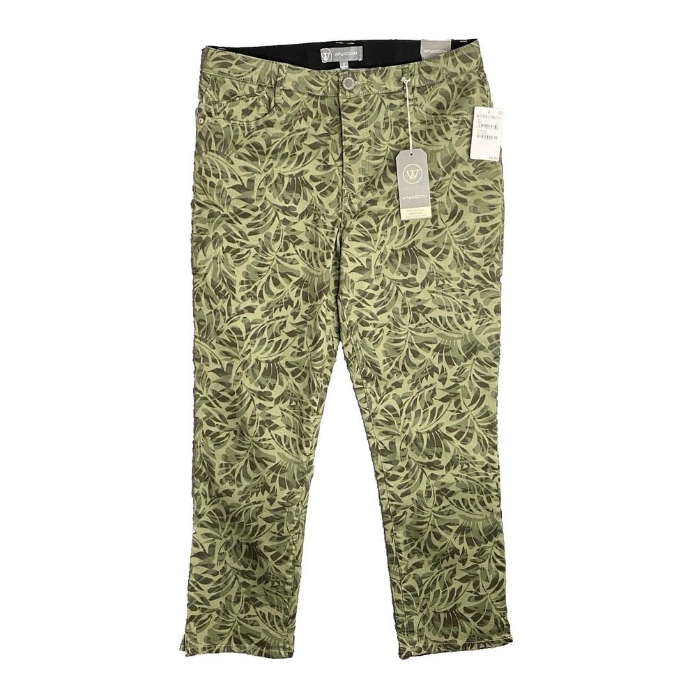 Wit & Wisdom Ab‎ Solution High Rise Ankle Skimmer Pants Size 12 Green NWT